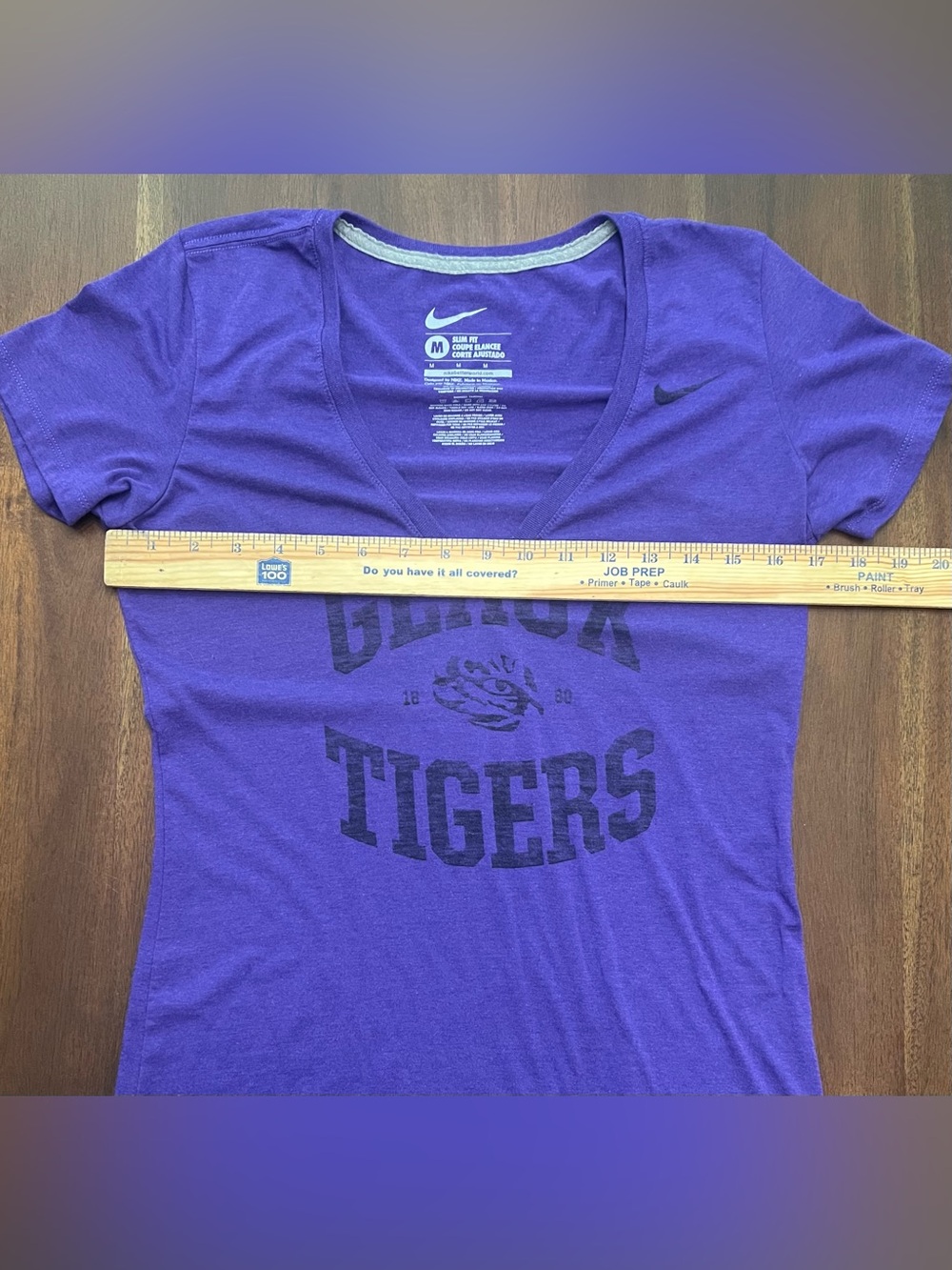 2 FOR 1: Women’s LSU V-Neck Short Sleeve Shirts! Size Medium. 💜💛 - Picture 13 of 14